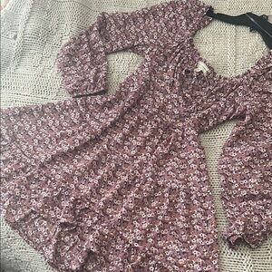 Floral Long Sleeve mini dress